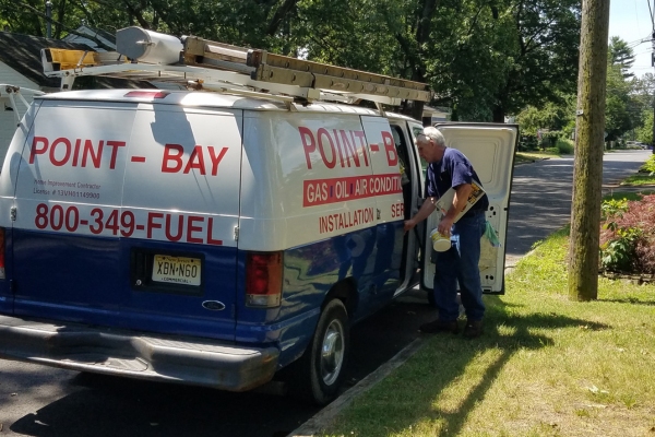 Point Bay Fuel Service Truck and professional technician for yearly HVAC maintenance
