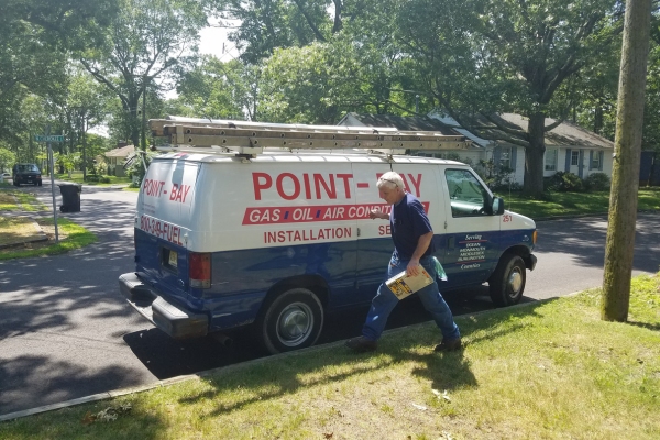 Point Bay Fuel service van for HVAC maintenance