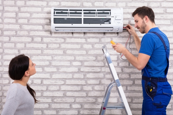 installing ductless AC depicting hvac zoning