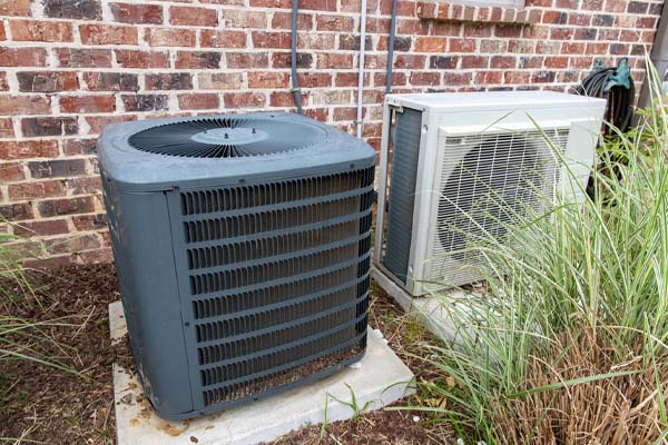 two different air conditioner condensers